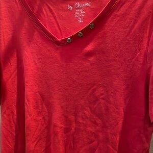 Chico's Scarlet Short Sleeve V-Neck Top